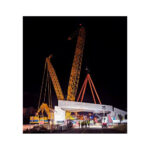 LA GRÚA LIEBHERR LR 1700-1.0 DE EUROGRÚAS TRABAJA EN LA LÍNEA FERROVIARIA QUE UNIRÁ ZARAGOZA CON SAGUNTO