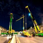 GRÚAS AGUILAR PARTICIPA EN LA CONSTRUCCIÓN DEL PARQUE VENTAS CON 7 GRÚAS LIEBHERR DE GRAN TONELAJE