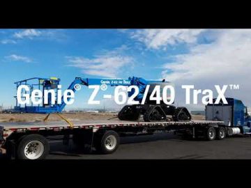 No te pierdas el video de la nueva plataforma articulada GENIE Z®-62/40 TRAX™ en Europa